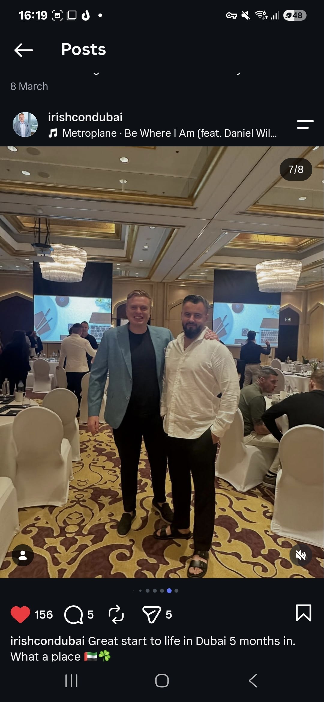 Conor, on the left, attending an event in Dubai